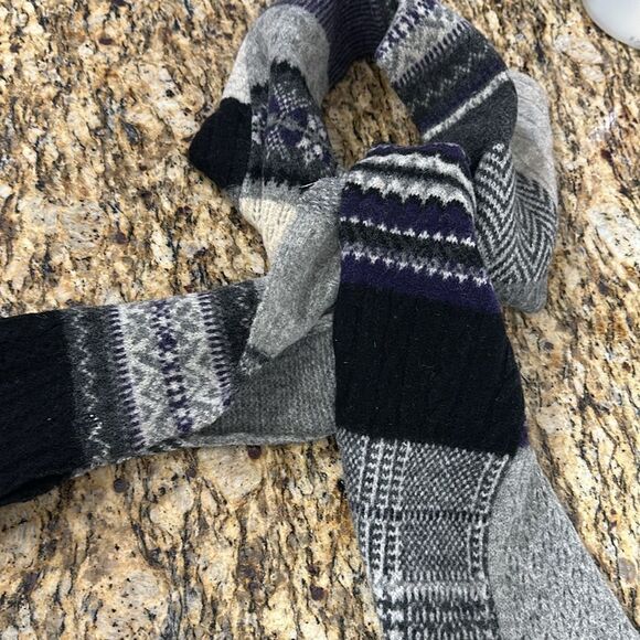 Lauren Ralph Lauren Vintage Lambs Wool Tight Knit Winter Patch Scarf - Picture 1 of 7